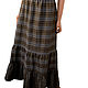 The skirt is long, three-tiered on a soft belt with an elastic band, Skirts, Colmar,  Фото №1