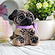 3D Silicone shape ' Pug with bow'. Copyright form, Form, Vladivostok,  Фото №1