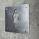 Order Steel sign in the loft style women's toilet. dekor-tseh. Livemaster. . Signs1 Фото №3