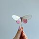 Invisible hair transparent butterfly pink or blue to choose from, Hairpins, Cheboksary,  Фото №1