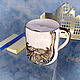 Porcelain moustache mug, Mugs and cups, Moscow,  Фото №1