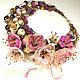 The Shade Of Plum Garden. Choker, removable floral decor, Necklace, St. Petersburg,  Фото №1