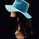 Order hats: Fedora blue. Novozhilova Hats. Livemaster. . Hats1 Фото №3