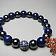 Agate hematite and lapis lazuli bracelet with Steel and lapis lazuli'. Bead bracelet. Beautiful gifts for the good people (Alura-lights). My Livemaster. Фото №5