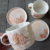 Посуда handmade. Livemaster - original item Tea couple Autumn. Handmade.
