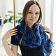 Stole Blue Dali Openwork Crocheted Wool. Wraps. Bright Shawls by BorchankaZL. My Livemaster. Фото №5