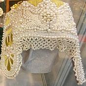 Русский стиль handmade. Livemaster - original item Kokoshnik is a crown of Coruna for a wedding, for a photo shoot. Handmade.