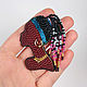 African Camaria bead brooch, girl with braids brooch, ethnika. Brooches. Zveva. Online shopping on My Livemaster.  Фото №2