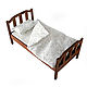 Bed No. №1 for dolls 1:6 (Barbie), 1:4: 1:3 MSD,  SD, Doll furniture, St. Petersburg,  Фото №1