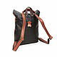  Bag-backpack women's leather red brown Joyce Mod SR54. Backpacks. Natalia Kalinovskaya. My Livemaster. Фото №5