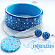 Earrings, pendant, bracelet, blue geometry set. Jewelry Sets. Oksanasan. My Livemaster. Фото №4