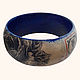 Bracelet made of wood white.blue roses, butterfly,flower, Bead bracelet, Taganrog,  Фото №1