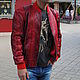 Order Garfiya Python leather jacket. exotiqpython. Livemaster. . Mens outerwear Фото №3