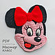 Crochet applique pattern. Charming Minnie and Mickey Mouse appliques, Knitting patterns, Barnaul,  Фото №1