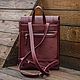 Women's leather backpack 'Citrus' (Burgundy). Backpacks. DragonBags - Rucksack leather. My Livemaster. Фото №4