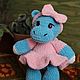 Вязаная игрушка амигуруми Бегемотик балерина. Амигуруми куклы и игрушки. Семейная мастерская Оборневых. Ярмарка Мастеров.  Фото №4