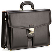 Сумки и аксессуары handmade. Livemaster - original item Oscar leather briefcase (dark brown). Handmade.
