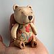 Мишка деревянный расписной. Интерьерная кукла. Миши Мариши. Интернет-магазин Ярмарка Мастеров.  Фото №2