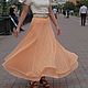 Light orange knitted skirt of cotton, Skirts, Kiev,  Фото №1