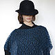 Топ / накидка / пончо / туника из льна, оверсайз. Пончо. IRINA GRUDKINA Handmade Knitwear. Ярмарка Мастеров.  Фото №7