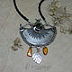 Order Boho-style Sunflower pendant made of nickel silver with natural stones. moyaksessyar. Livemaster. . Pendant Фото №3