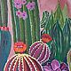 Order Painting Cacti. canvas. acrylic 100h100. Painting. Matryoska. (kiseleva-nata). Livemaster. . Pictures Фото №3