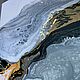 Набор 4 абстрактные картины 30х30 см fluid art желтые черные с золотом. Картины. Mayyaflowers. Ярмарка Мастеров.  Фото №6