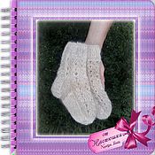 Аксессуары handmade. Livemaster - original item Openwork children`s socks made of dog hair 16-17 cm. Handmade.