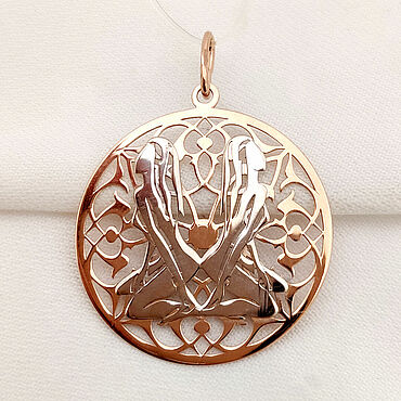 Винтаж ручной работы. Ярмарка Мастеров - ручная работа Винтаж: Золотая подвеска знак зодиака Близнецы медальон. Handmade.