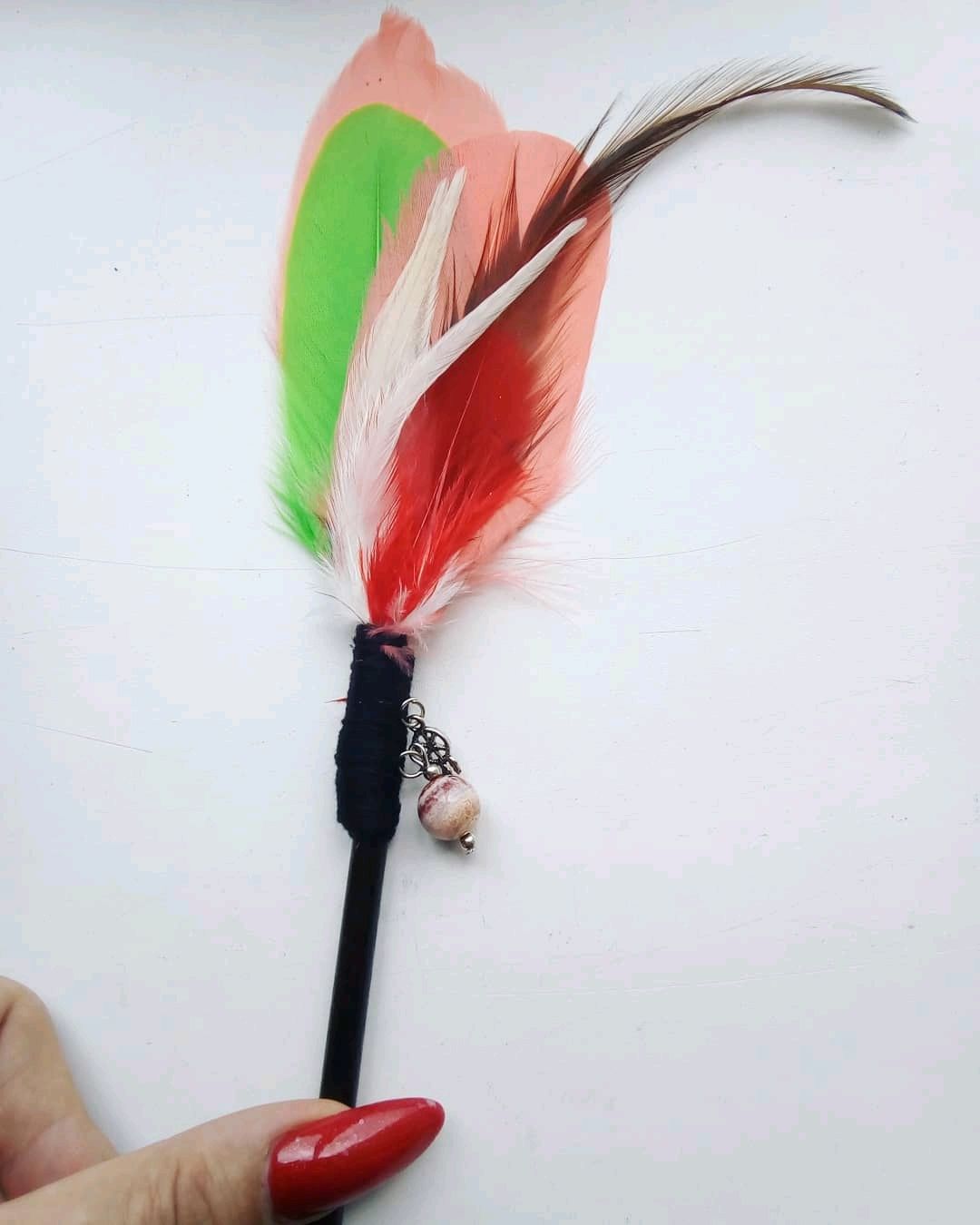 Шпилька в волосы с пером разных птиц. Деревянная шпилька для волос, Шпилька, Феодосия,  Фото №1