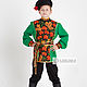 Order Russian folk costume for a boy ' Khokhloma '. SLAVYANKA. Livemaster. . Carnival costumes for children Фото №3