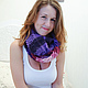 шарф снуд Черничное варенье. Шарфы. Molisini_Knits. Интернет-магазин Ярмарка Мастеров.  Фото №2