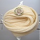 Заказать Вязаный снуд в два оборота цвета ванильного пломбира. CottonWool by Natalia Terekhova. Ярмарка Мастеров. . Снуды Фото №3