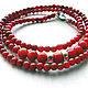 Red Coral Beads, Necklace, Bryansk,  Фото №1