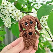 Куклы и игрушки handmade. Livemaster - original item Knitted Dachshund. Ginger kitten. Knitted kitten/Puppy. Handmade.