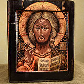 Картины и панно handmade. Livemaster - original item Icon Of The Lord Almighty ( Saved The Golden Hair). Handmade.