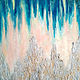 Картина интерьерная Бирюзовая текстурная абстракция Северное сияние. Картины. Юлия Берсенева Цветные коты. Интернет-магазин Ярмарка Мастеров.  Фото №2