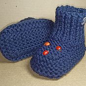 Одежда детская handmade. Livemaster - original item Knitted booties for baby. Handmade.