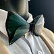 Bow tie with duck feathers dark green, Butterflies, Sochi,  Фото №1