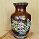 Винтаж: Интерьерная  ВАЗА  КЛУАЗОНЕ Cloisonne Ручная работа  Китай. Вазы винтажные. Чердак дяди Рико. Интернет-магазин Ярмарка Мастеров.  Фото №2