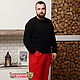 Men's red linen trousers, Mens pants, St. Petersburg,  Фото №1