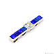 Tie clip. ARIEL-MOSAIC.  Moscow. Tie clip with lapis lazuli. Tie clip with mother of pearl. Tie clip with natural stones.
