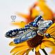  стрекоза. Брошь-булавка. AM jewelry Авторские броши. Ярмарка Мастеров.  Фото №4