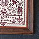 Сэмплер королева Шотландии Мария, картина в раме, вышитая крестом, куп. Картины. Юлиания. Ярмарка Мастеров.  Фото №10