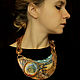 Заказать "Russian wolfhound. Autumn" колье. Julia Chernopazova Art Jewelry. Ярмарка Мастеров. . Колье Фото №3