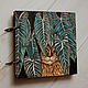 Sketchbook wood cover 16x16sm "Cat in forest". Notebooks. EVAG. My Livemaster. Фото №6