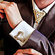 Cufflinks for men Edward. Men's jewelry. Gold cufflinks, Cuff Links, Krasnodar,  Фото №1