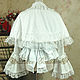 Victorian  White Lace Ruffle Blouse with Cape. Blouses. lacegarden. Интернет-магазин Ярмарка Мастеров.  Фото №2