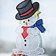 The decoration on the window, Snowman, Snowmen, Samara,  Фото №1
