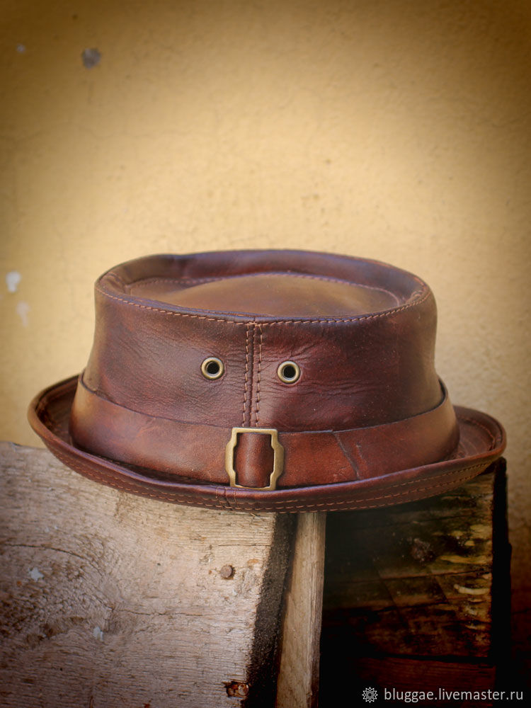 leather pork pie hat